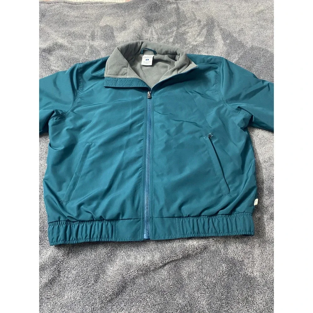 Magellan Outdoors Mens Teal Fleece Lined Full Zip Jacket Teal Blue Small